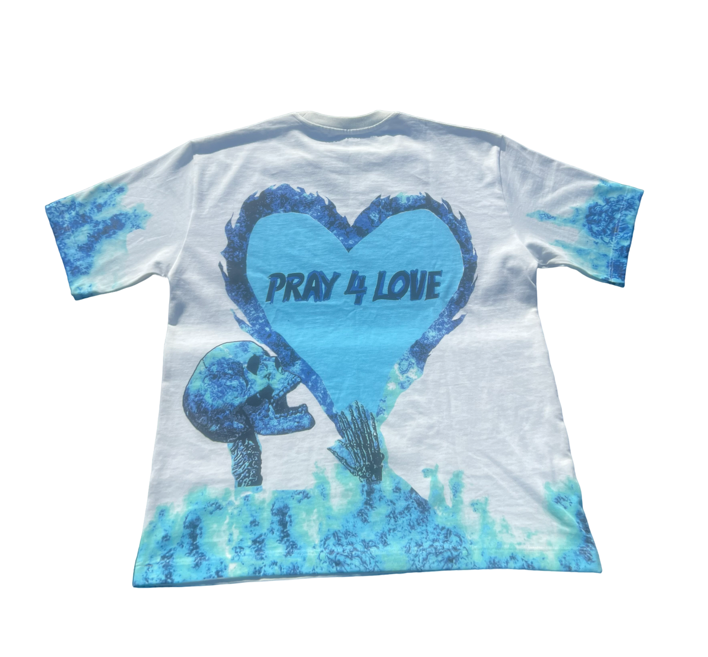 'Skully' Sky Blue Graphic Tee