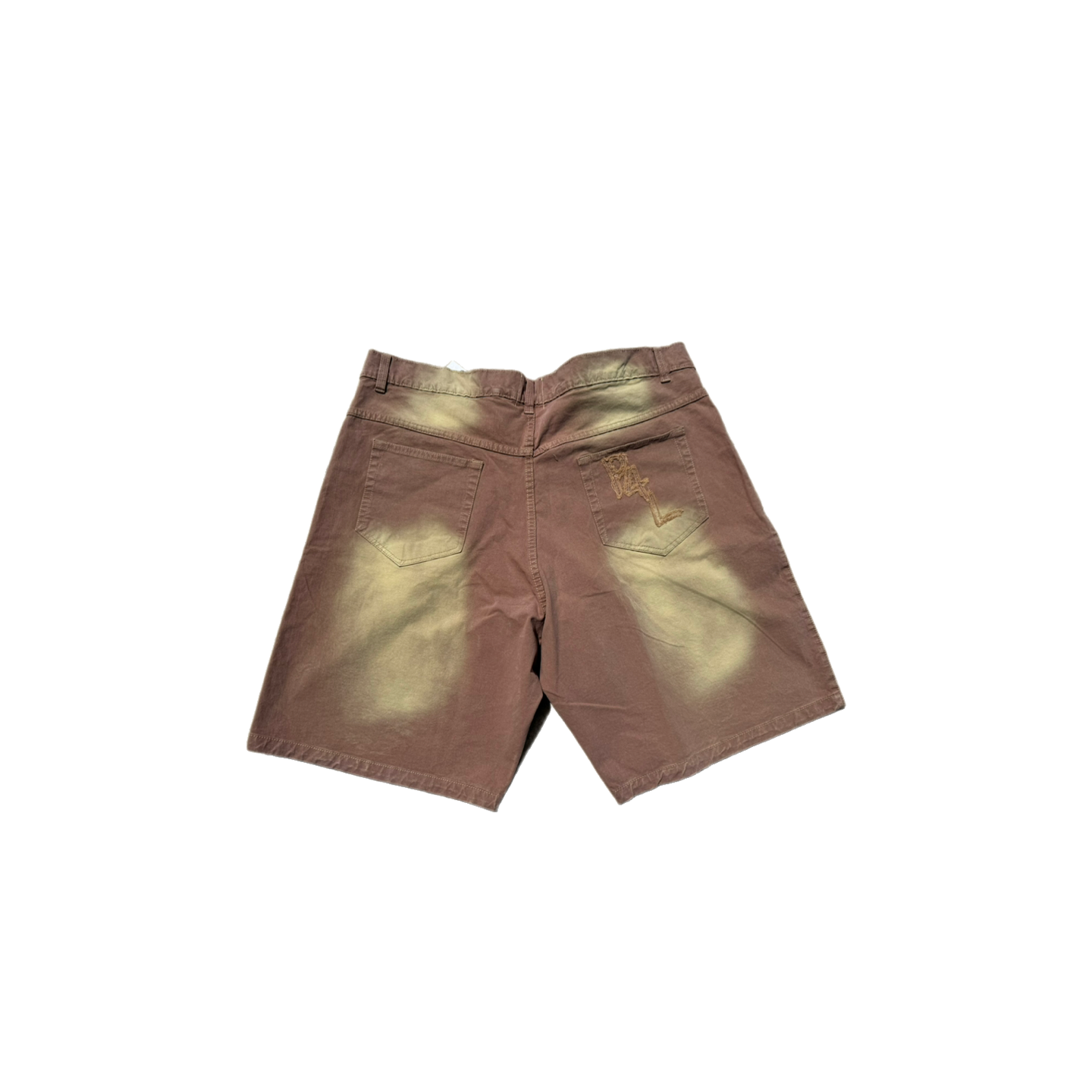 P4L Khaki Denim Shorts