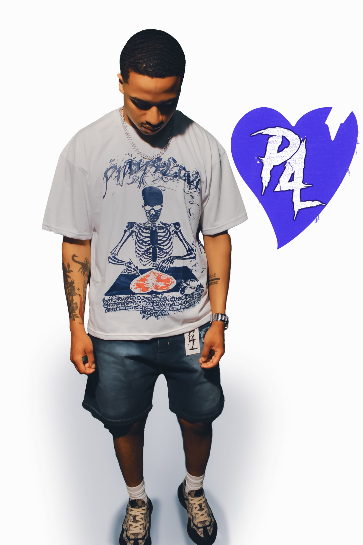 Love Ambitionz White Graphic Tee